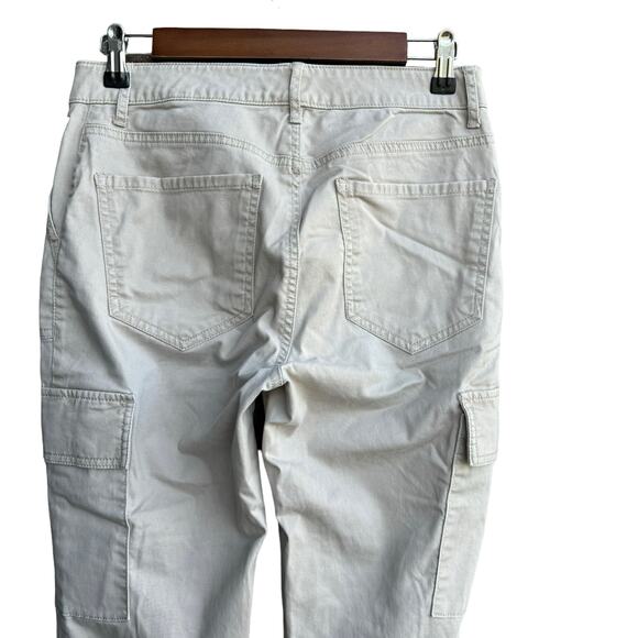 Tommy Hilfiger Women Tan Flat Front Drawstring Multi Pocket Cargo Pants Size 6 - Picture 6 of 8